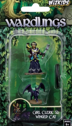Wardlings - Girl Cleric & Winged Cat Pre-Painted Miniature Figure 2-Pack (Wave 2)