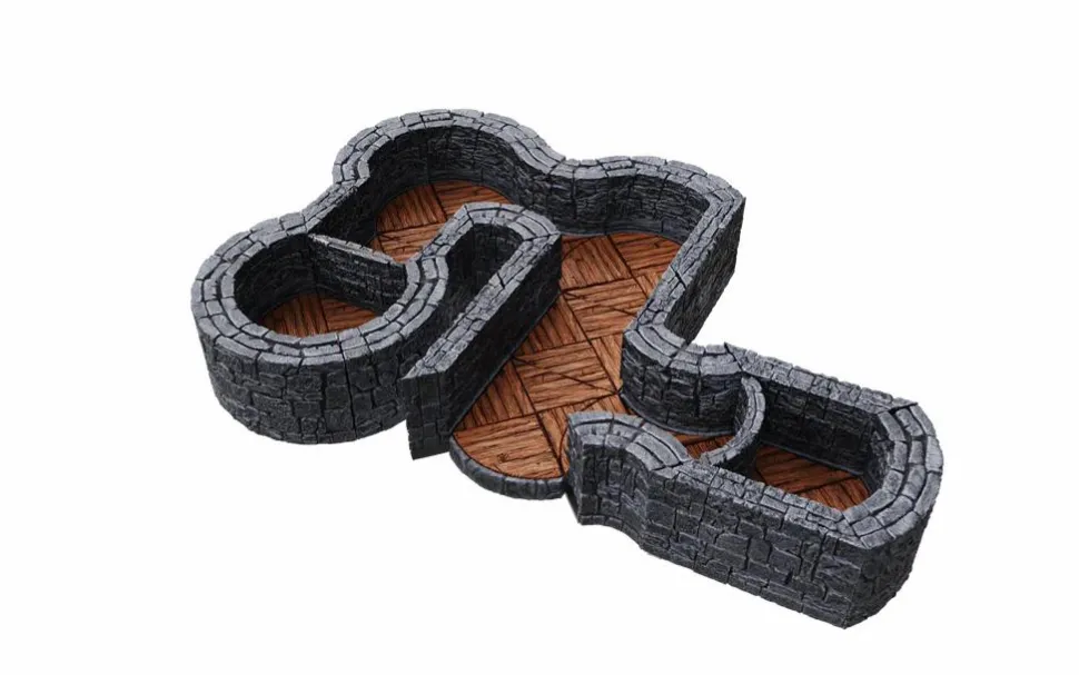 WarLock Tiles - Dungeon Tiles 1" Angles & Curves Expansion Pack