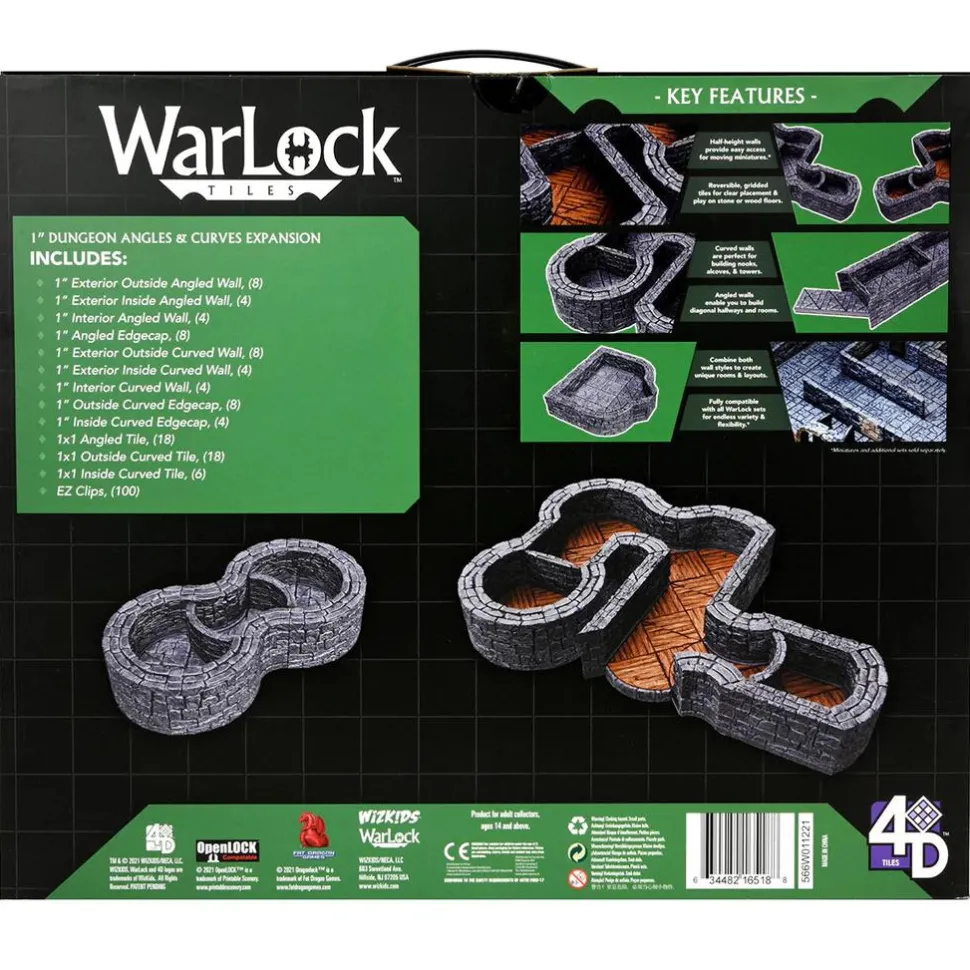 WarLock Tiles - Dungeon Tiles 1" Angles & Curves Expansion Pack