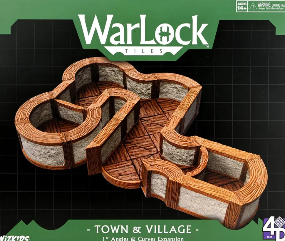 WarLock Tiles - Town & Village 1" Angles & Curves Expansion Pack