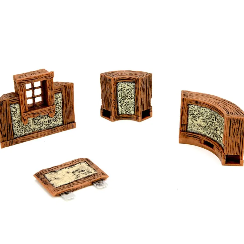 WarLock Tiles - Town & Village 1" Angles & Curves Expansion Pack