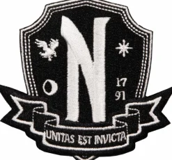 Wednesday (2022) - Nevermore School Black & White Logo Patch