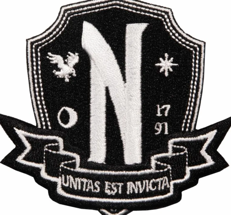 Wednesday (2022) - Nevermore School Black & White Logo Patch