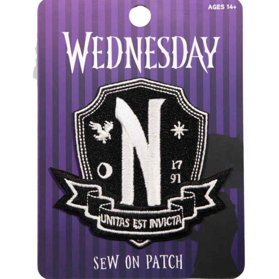 Wednesday (2022) - Nevermore School Black & White Logo Patch
