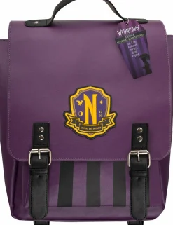 Wednesday (2022) - Purple Nevermore Academy 12" Faux Leather Backpack