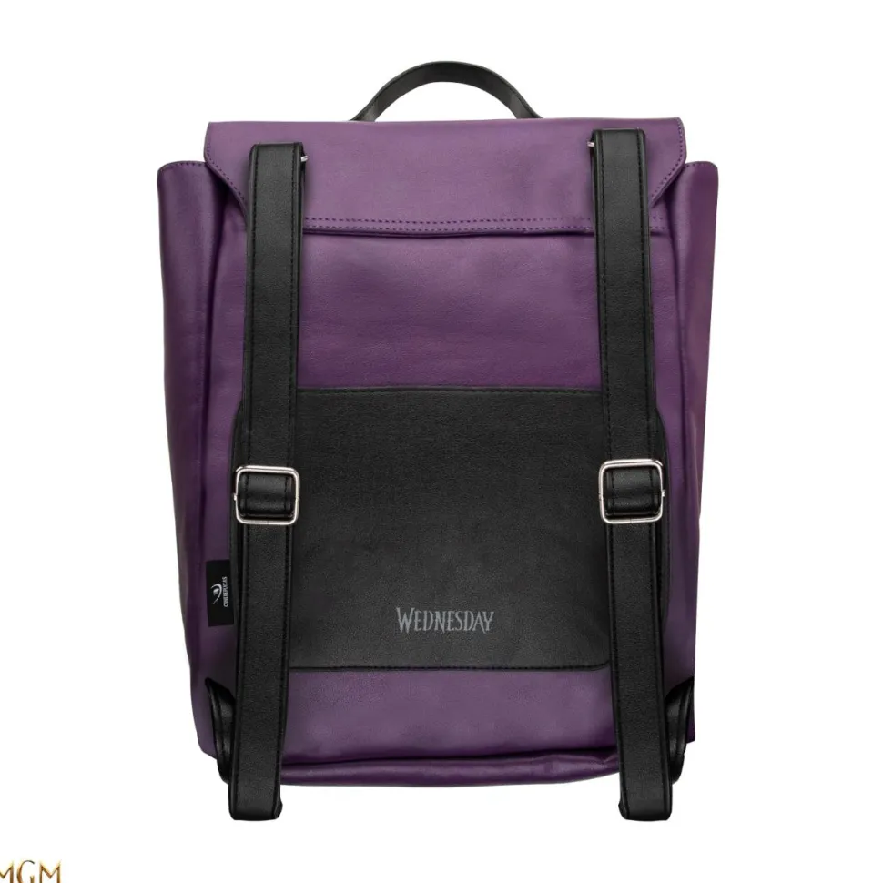 Wednesday (2022) - Purple Nevermore Academy 12" Faux Leather Backpack