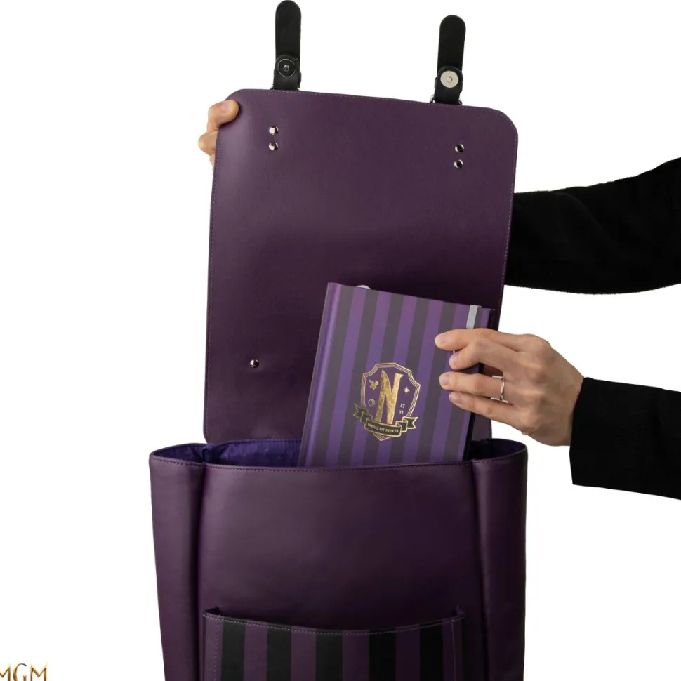 Wednesday (2022) - Purple Nevermore Academy 12" Faux Leather Backpack