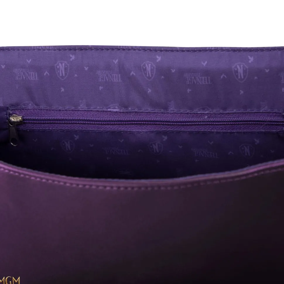 Wednesday (2022) - Purple Nevermore Academy 12" Faux Leather Backpack