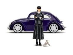 Wednesday (2022) - Wednesday Addams & Thing with Volkswagon Beetle Hollywood Rides 1/24th Scale Die-Cast Vehicle Replica