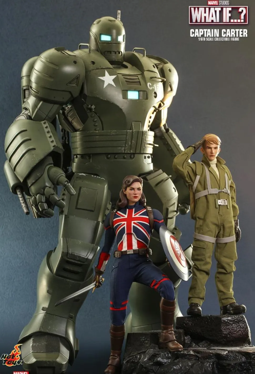 What If…? - Captain Carter, Infinity Ultron, Zombie Hunter Spider-Man, Steve Rogers & The Hydra Stomper 1/6th Scale Hot Toys Action Figure Bundle (Set of 4)