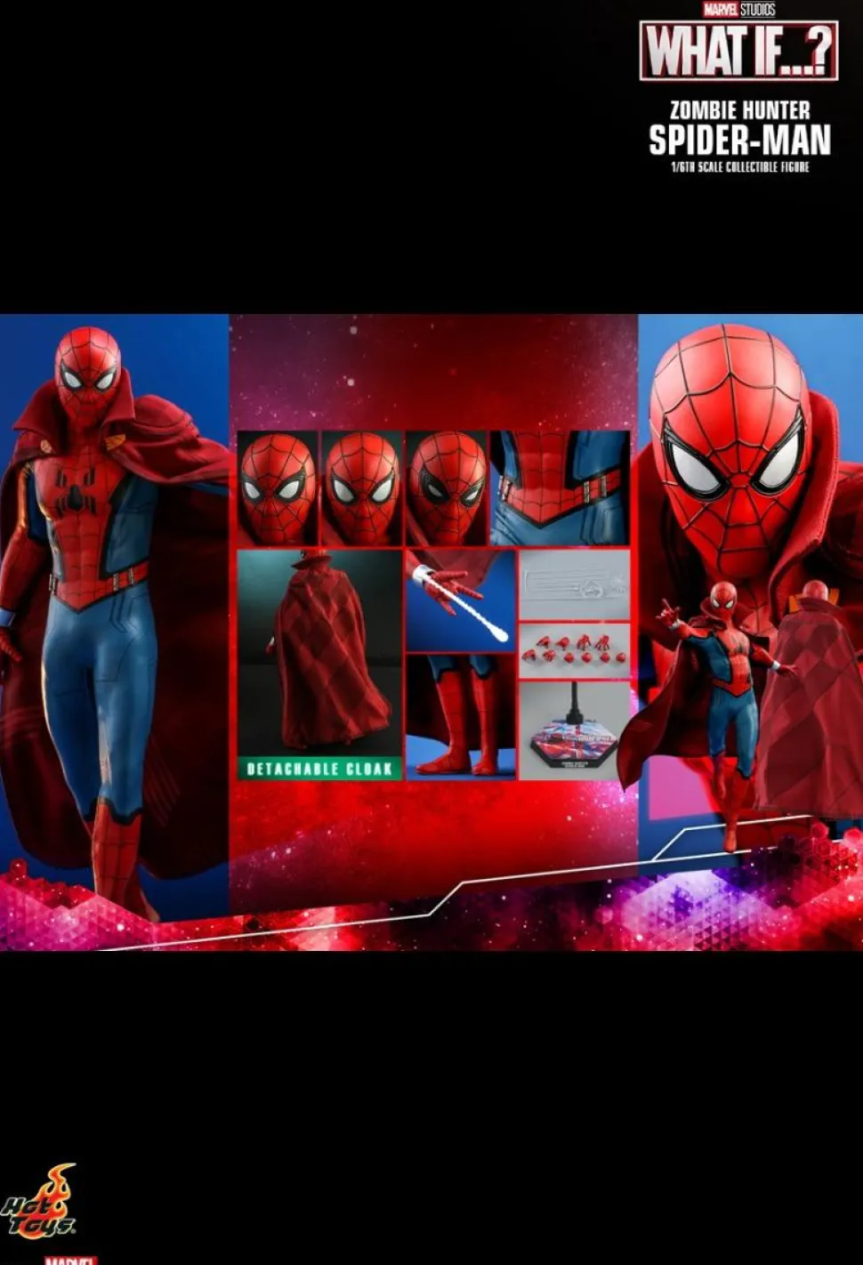 What If…? - Captain Carter, Infinity Ultron, Zombie Hunter Spider-Man, Steve Rogers & The Hydra Stomper 1/6th Scale Hot Toys Action Figure Bundle (Set of 4)