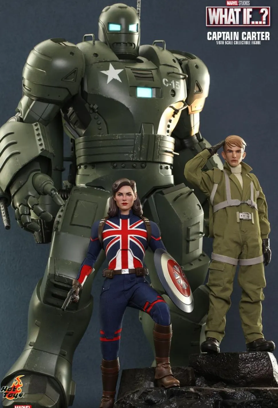 What If…? - Captain Carter, Infinity Ultron, Zombie Hunter Spider-Man, Steve Rogers & The Hydra Stomper 1/6th Scale Hot Toys Action Figure Bundle (Set of 4)