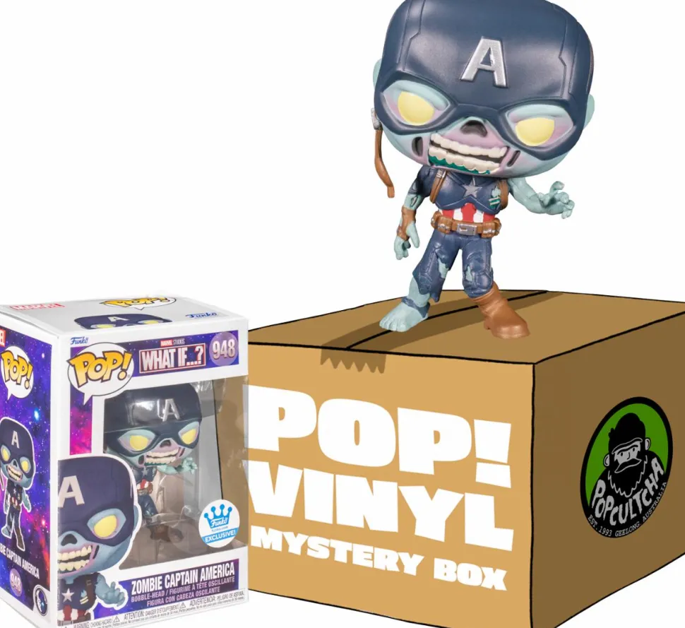 What If…? - Zombie Captain America Mystery Box (includes Captain America & 3 Mystery Exclusive Pop! Vinyl Figures) (Funko / Popcultcha Exclusive)