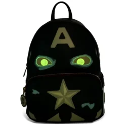 What If…? - Zombie Captain America Cosplay Glow in the Dark 10” Faux Leather Mini Backpack