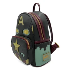 What If…? - Zombie Captain America Cosplay Glow in the Dark 10” Faux Leather Mini Backpack