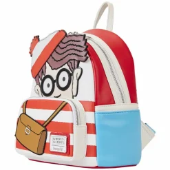 Where’s Waldo? - Waldo Cosplay 10” Faux Leather Mini Backpack