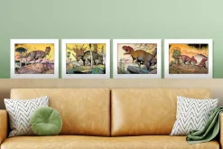 William Stout Dinosaur Series - The Cretaceous Era Fine Art Prints by William Stout (Set of 4)