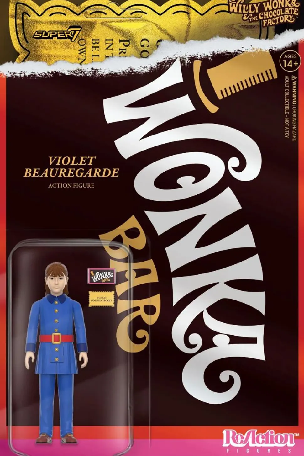 Willy Wonka & the Chocolate Factory (1971) - Violet Beauregarde ReAction 3.75" Action Figure