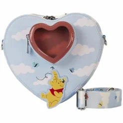 Winnie the Pooh - Floating Balloons Heart 8" Faux Leather Crossbody Bag