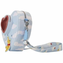 Winnie the Pooh - Floating Balloons Heart 8" Faux Leather Crossbody Bag