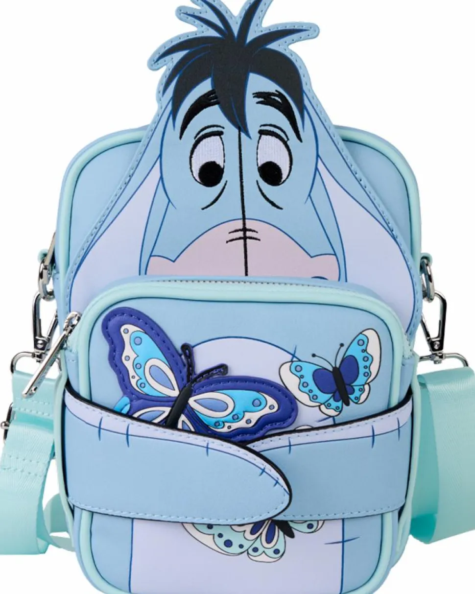 Winnie the Pooh - Floral Eeyore Cosplay 8" Faux Leather Crossbuddies Crossbody Bag