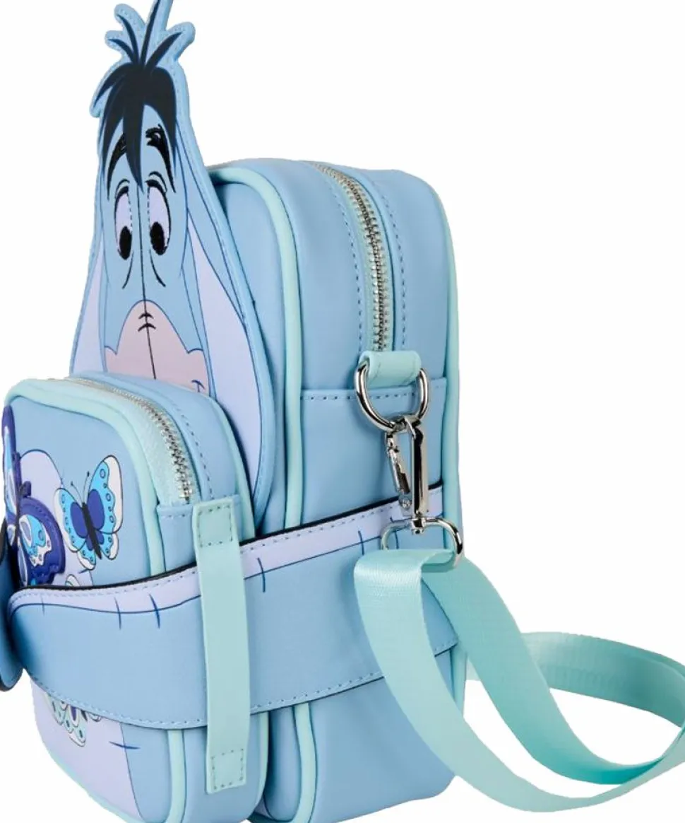 Winnie the Pooh - Floral Eeyore Cosplay 8" Faux Leather Crossbuddies Crossbody Bag