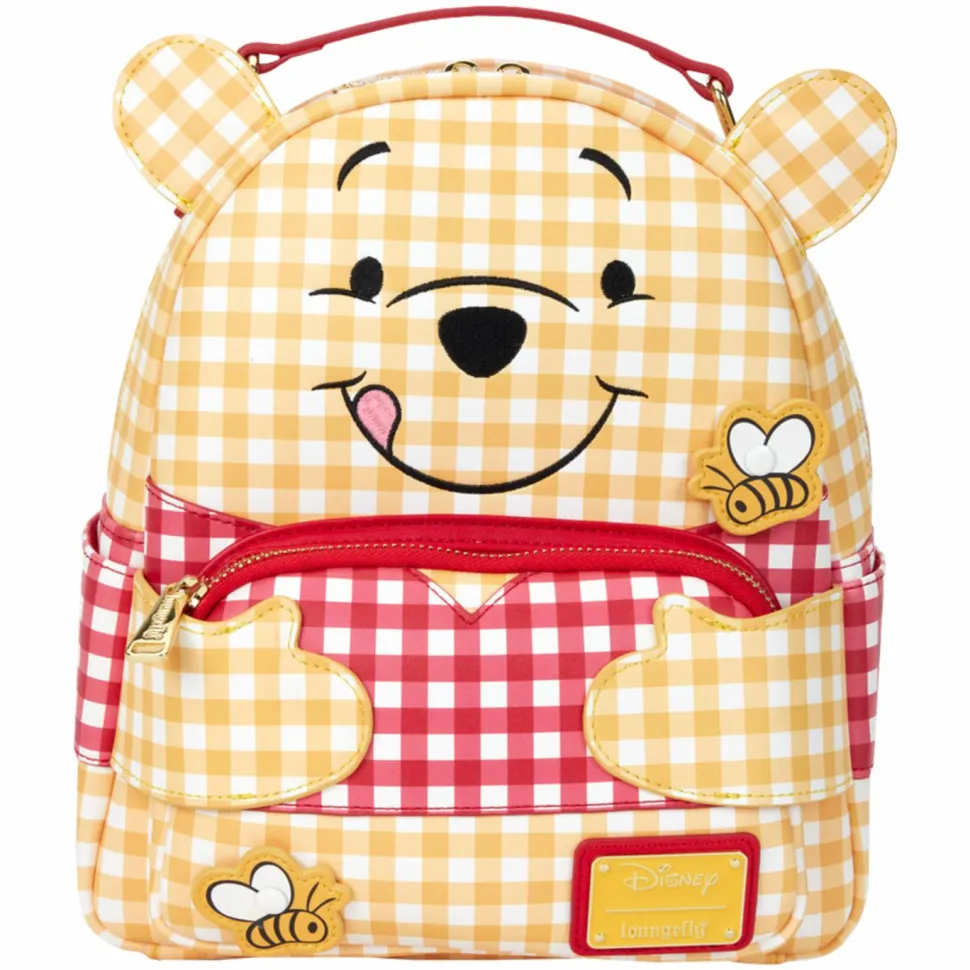 Winnie the Pooh - Gingham 10” Faux Leather Mini Backpack