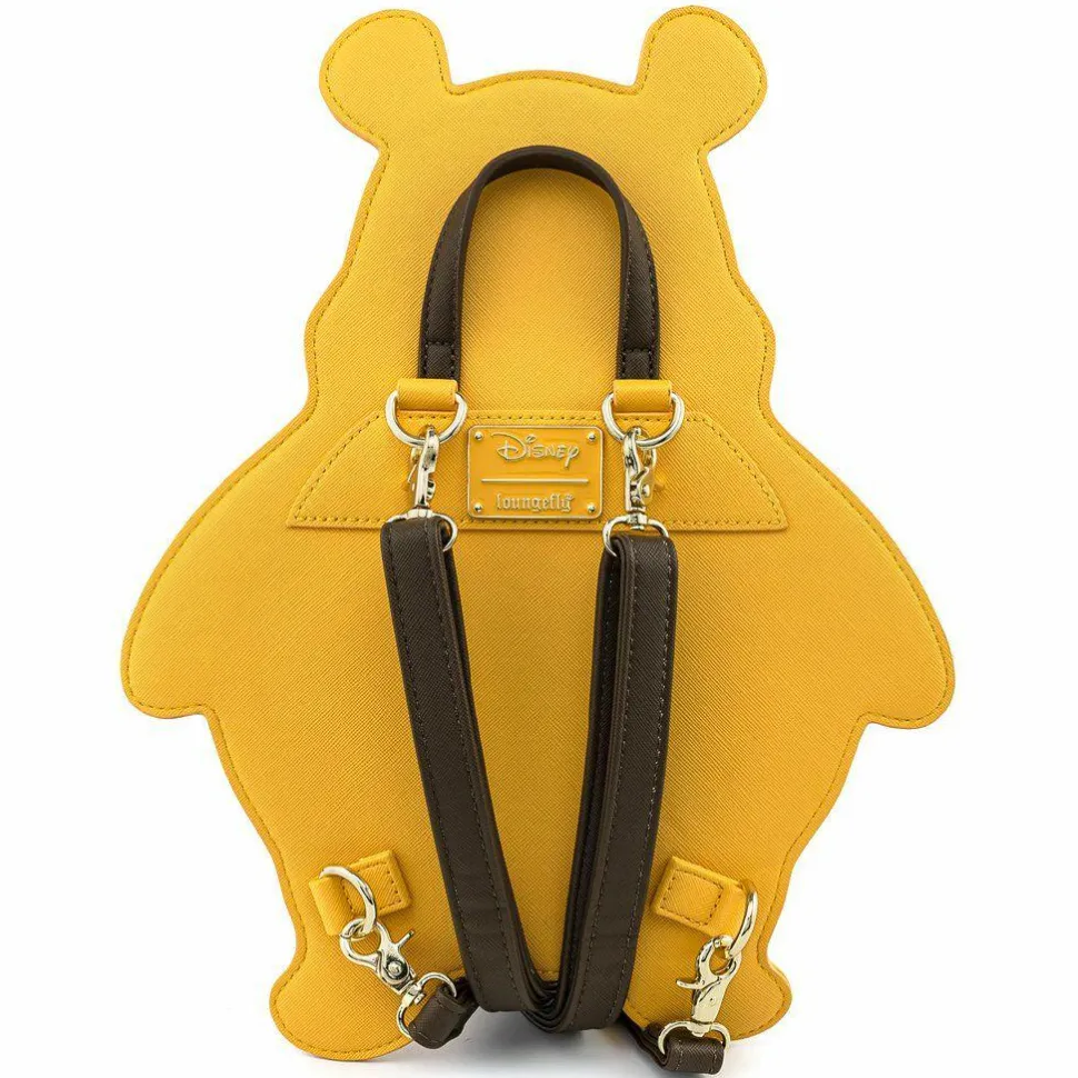 Winnie the Pooh - Pin Trader 13” Faux Leather Convertible Mini Backpack