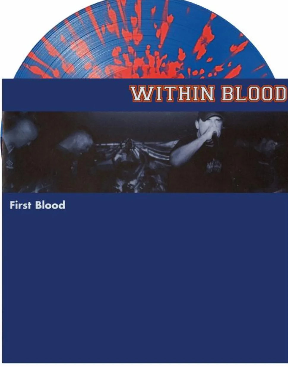 Within Blood - First Blood LP Vinyl Record (Blue with Red Splatter Coloured Vinyl)