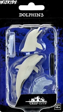 WizKids - Dolphins Deep Cuts Unpainted Miniature Figure 2-Pack