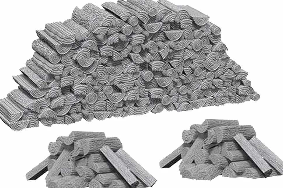 WizKids - Piles of Wood Deep Cuts Unpainted Miniature Figure Accessory Pack