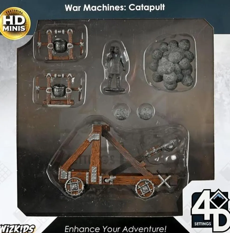 WizKids - War Machines: Catapult 4D Settings Pre-Painted Miniature Figure Accessory Pack