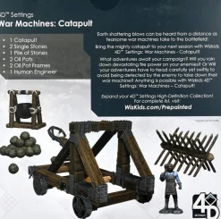 WizKids - War Machines: Catapult 4D Settings Pre-Painted Miniature Figure Accessory Pack