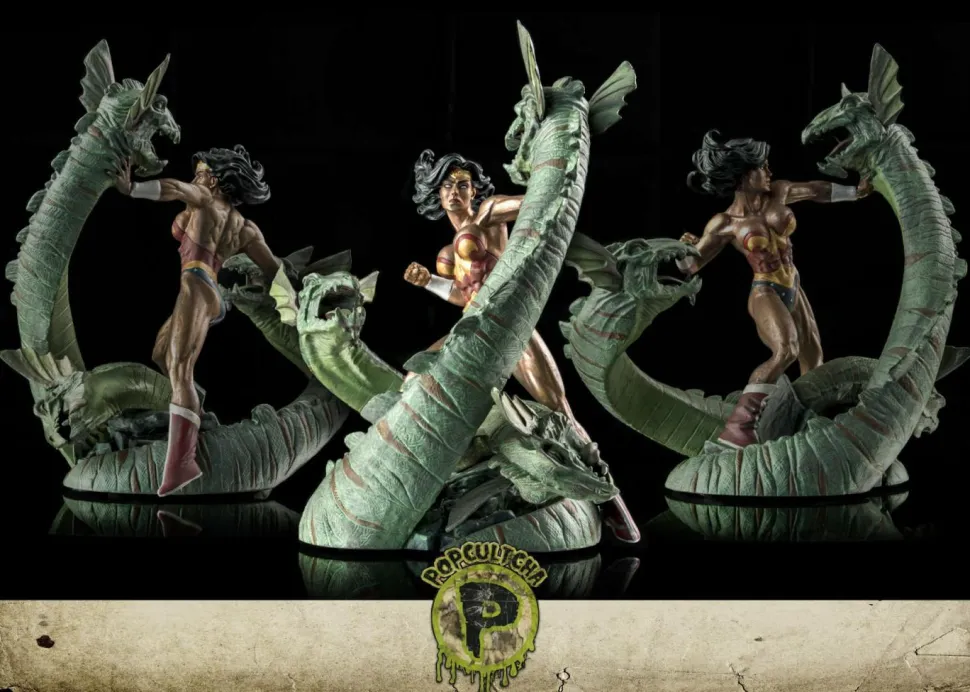 Wonder Woman - Wonder Woman vs Hydra Mini Patina Statue