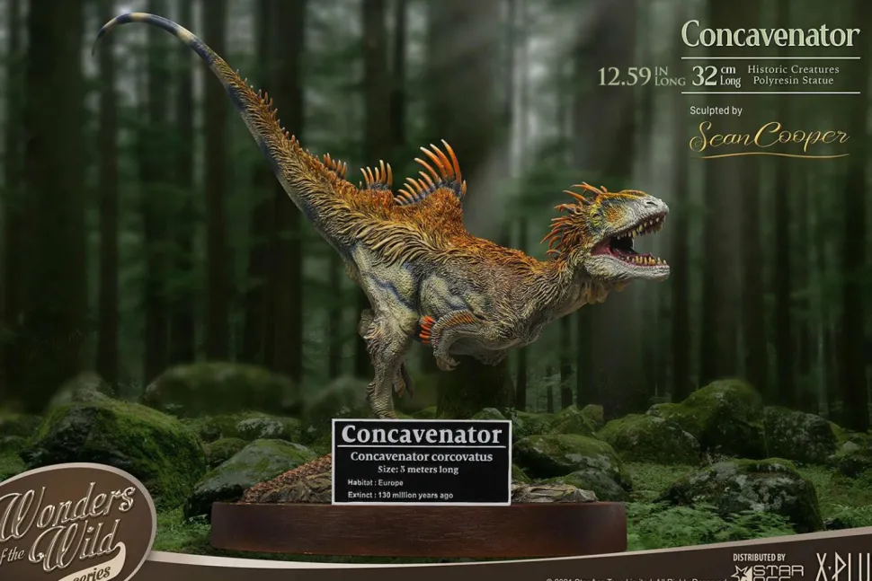Wonders of the Wild - Concavenator & Fossil Deluxe 10” Statue