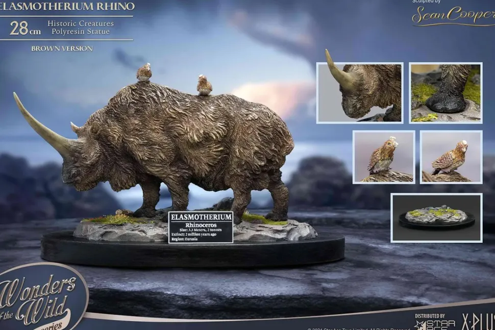 Wonders of the Wild - Elasmotherium Rhino (Brown Version) 5” Statue
