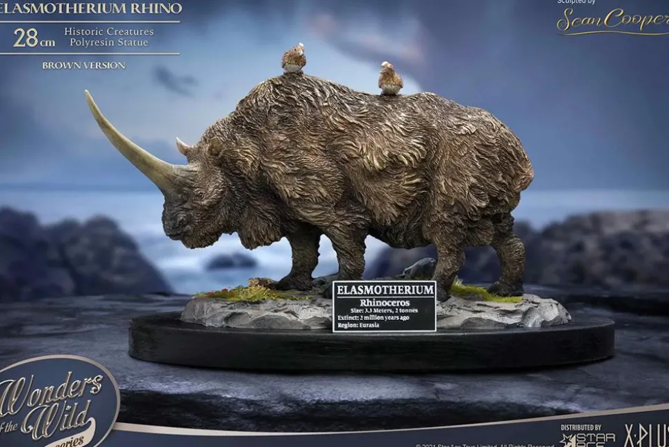 Wonders of the Wild - Elasmotherium Rhino (Brown Version) 5” Statue