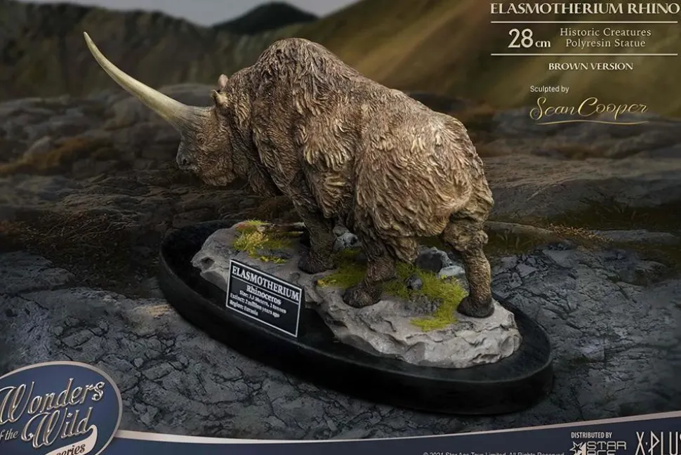 Wonders of the Wild - Elasmotherium Rhino (Brown Version) 5” Statue