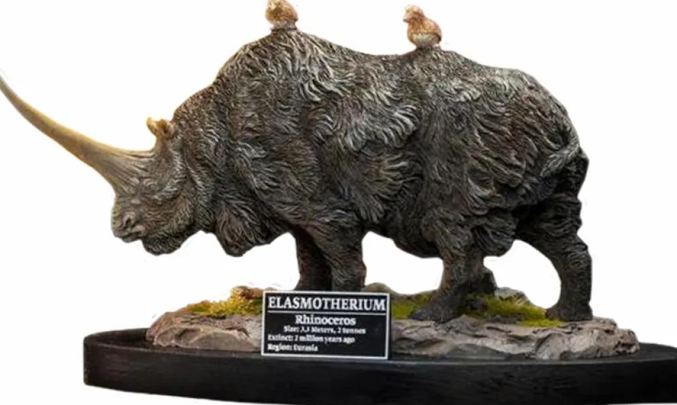 Wonders of the Wild - Elasmotherium Rhino (Black Version) 5” Statue