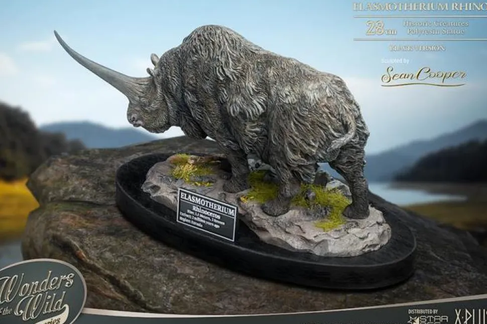 Wonders of the Wild - Elasmotherium Rhino (Black Version) 5” Statue