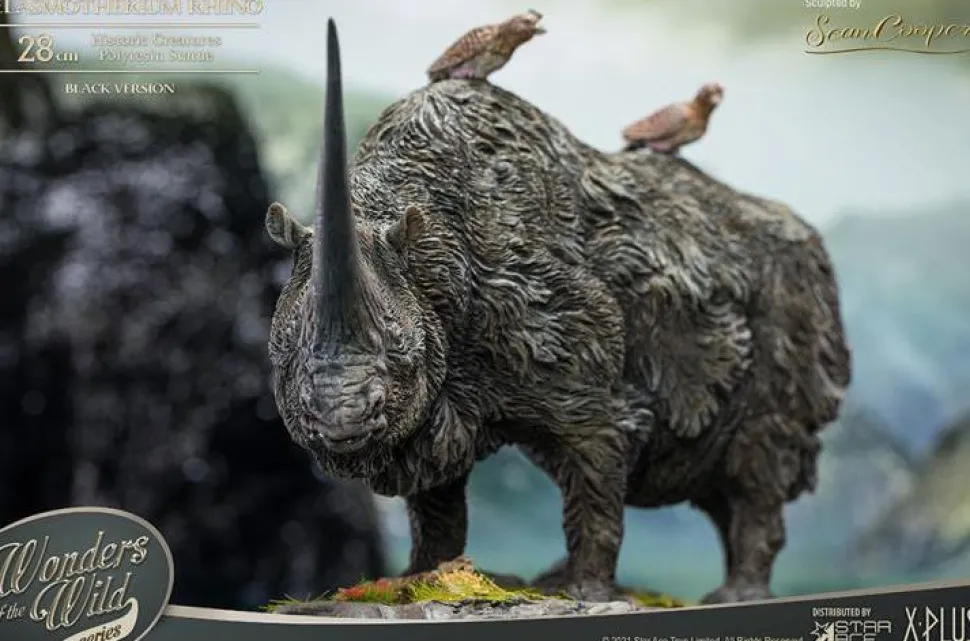 Wonders of the Wild - Elasmotherium Rhino (Black Version) 5” Statue