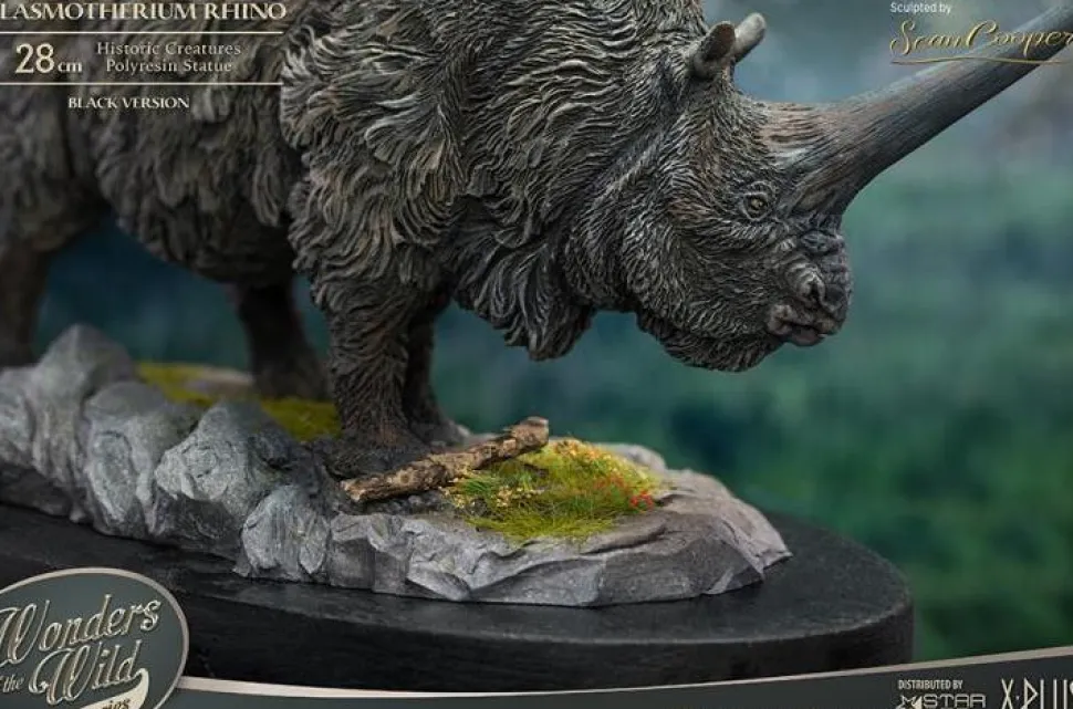 Wonders of the Wild - Elasmotherium Rhino (Black Version) 5” Statue
