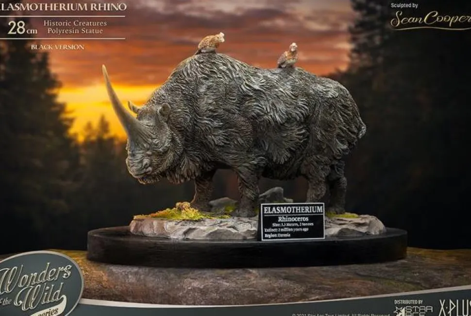 Wonders of the Wild - Elasmotherium Rhino (Black Version) 5” Statue