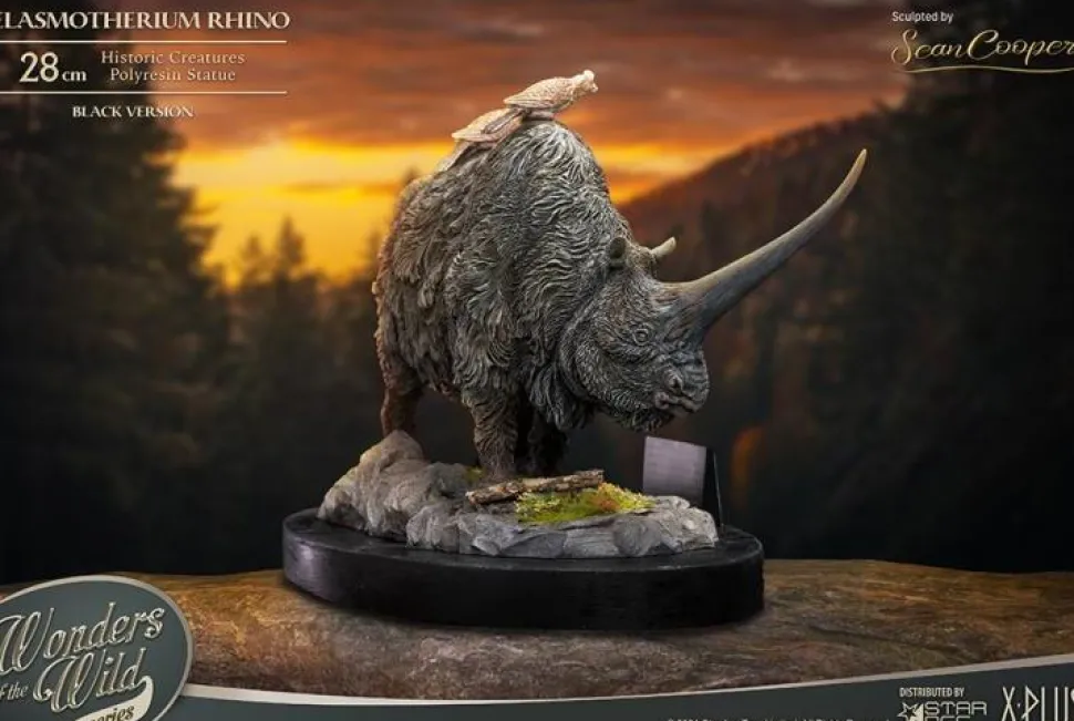 Wonders of the Wild - Elasmotherium Rhino (Black Version) 5” Statue