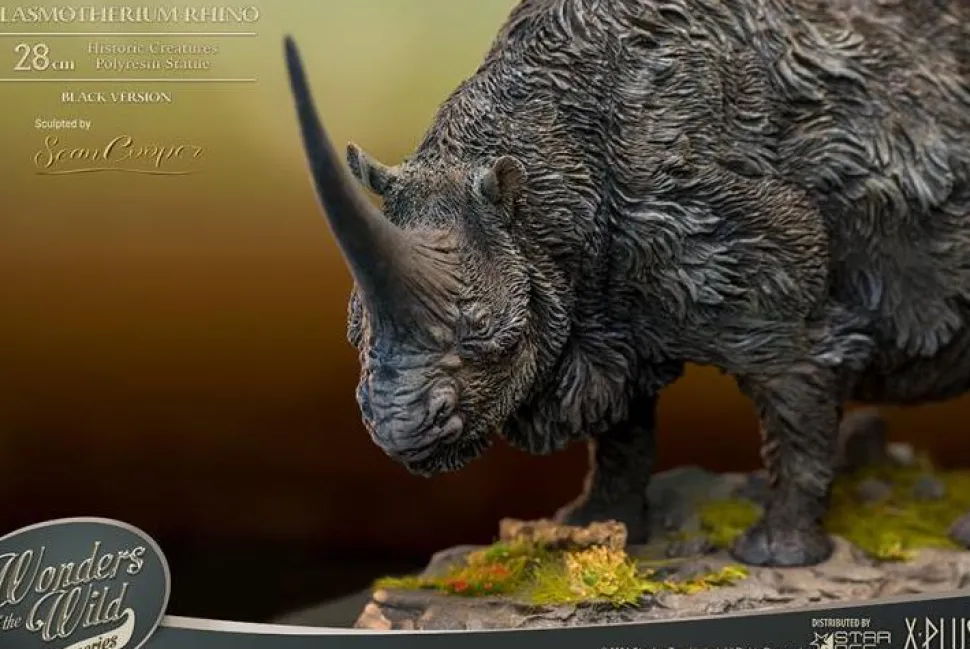 Wonders of the Wild - Elasmotherium Rhino (Black Version) 5” Statue