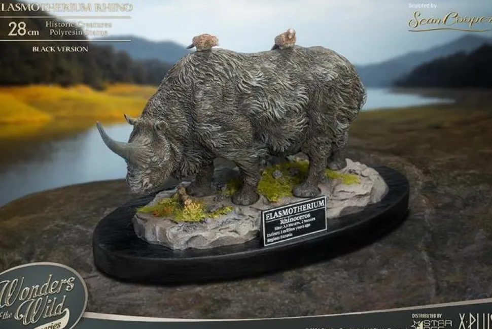 Wonders of the Wild - Elasmotherium Rhino (Black Version) 5” Statue