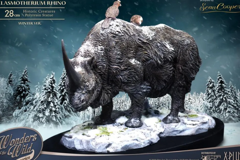 Wonders of the Wild - Elasmotherium Rhino (Winter Version) 5” Statue