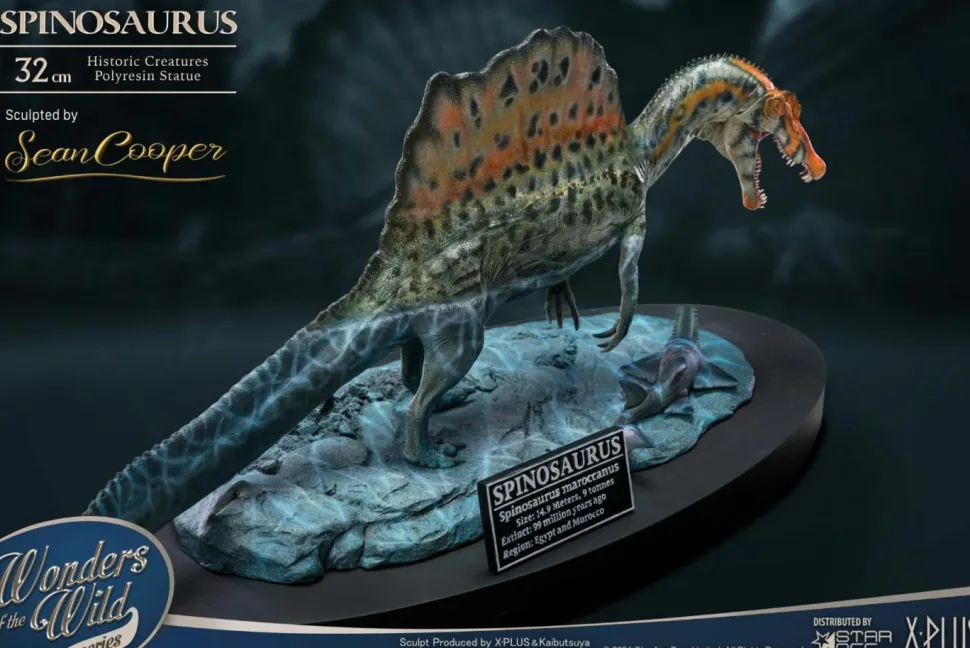 Wonders of the Wild - Spinosaurus & Fossil Deluxe 7” Statue
