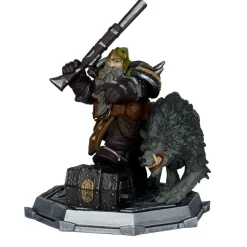 World of Warcraft - Dwarf Hunter Beast Master & Dwarf Hunter Marksman 1/12th Scale Posed PVC Figure