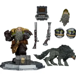 World of Warcraft - Dwarf Hunter Beast Master & Dwarf Hunter Marksman 1/12th Scale Posed PVC Figure